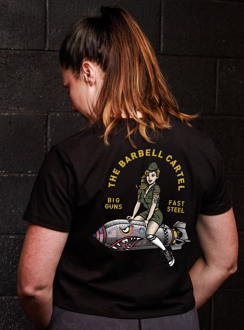 Bomber Girl Heavyweight Boxy Tee - Black