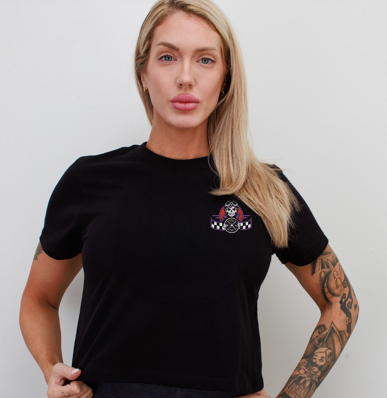 Cafe Racer Gal Heavyweight Boxy Tee - Black (Limited Edition)