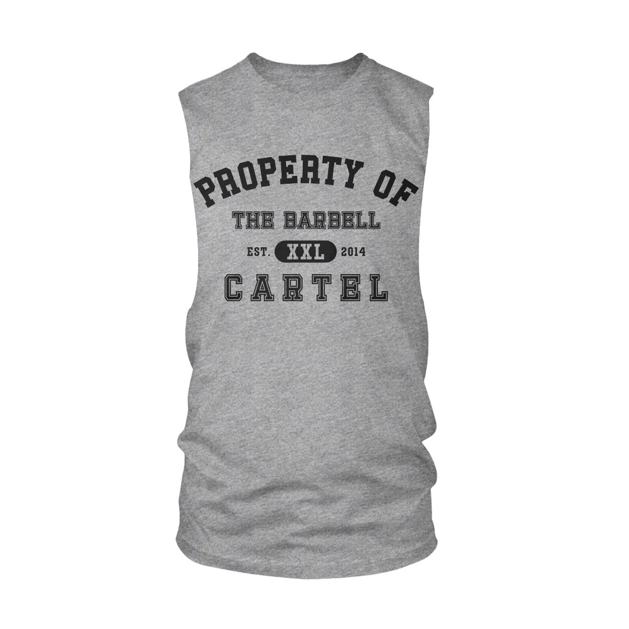 Varsity Cut-Off Tank- Dark Heather Grey