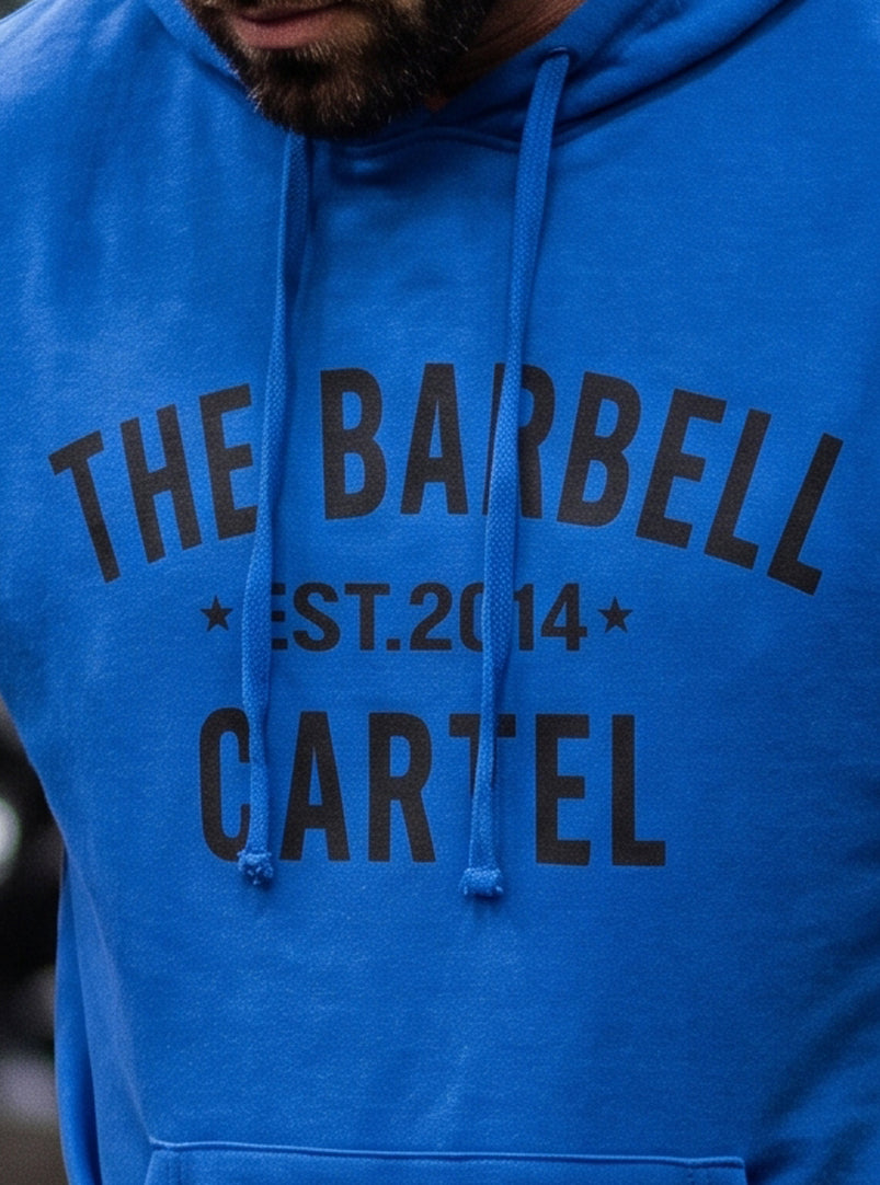 Classic Logo Pump Cut Hoodie - Electric Blue (Limited Edition) - front view on model