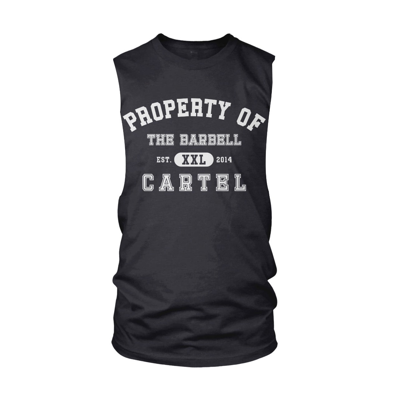 Varsity Cut-Off Tank- Black