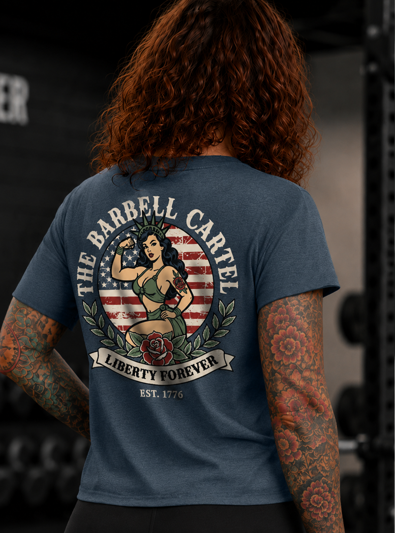 Lady Liberty Hand Cut Crop - Heather Navy (Limited Edition) – The
