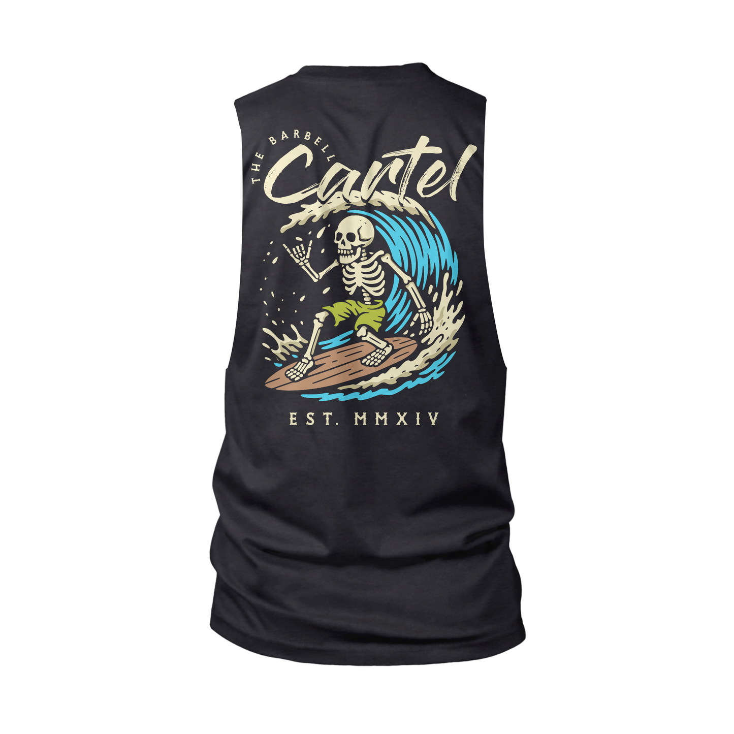 Hang Ten Cut-Off Tank - Black