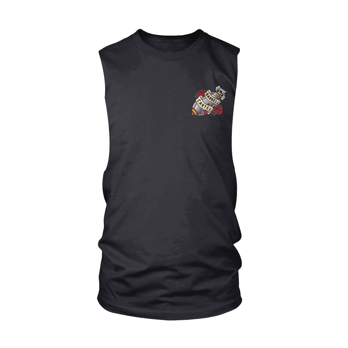 Bomber Girl Cut-Off Tank - Black