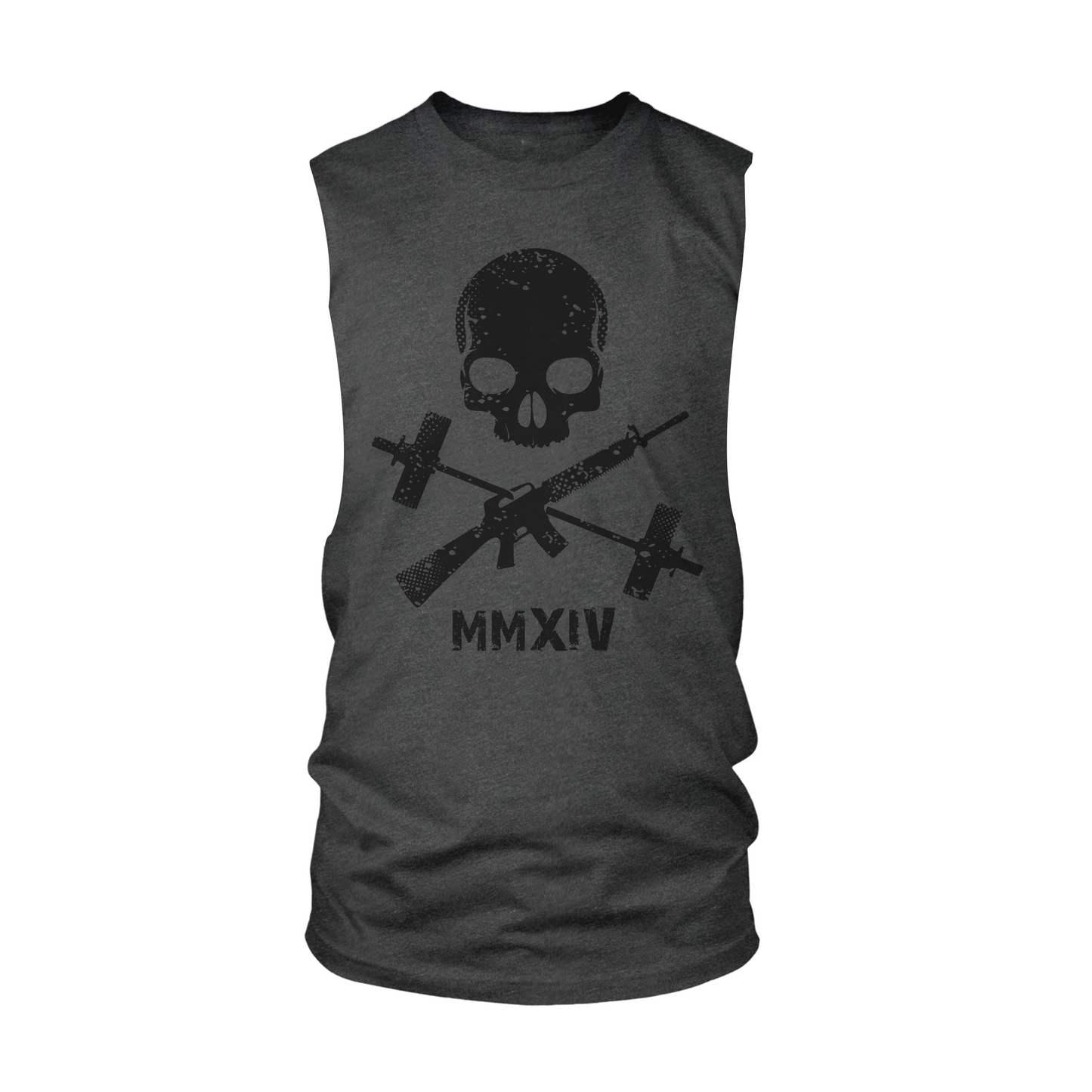 Hot Crossed Guns Cut-Off Tank - Charcoal (Limited Edition)