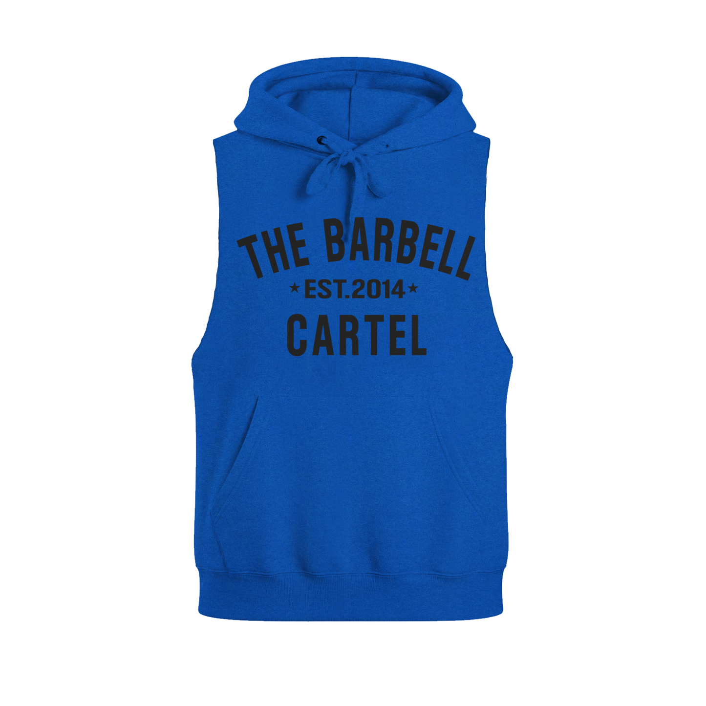 Classic Logo Raw Cut Sleeveless Hoodie - Electric Blue (Limited Edition)