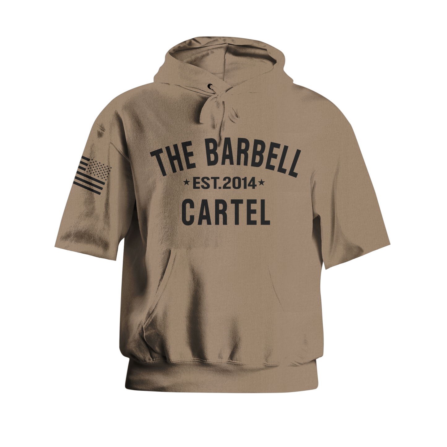 Classic Logo Pump Cut Hoodie - Safari