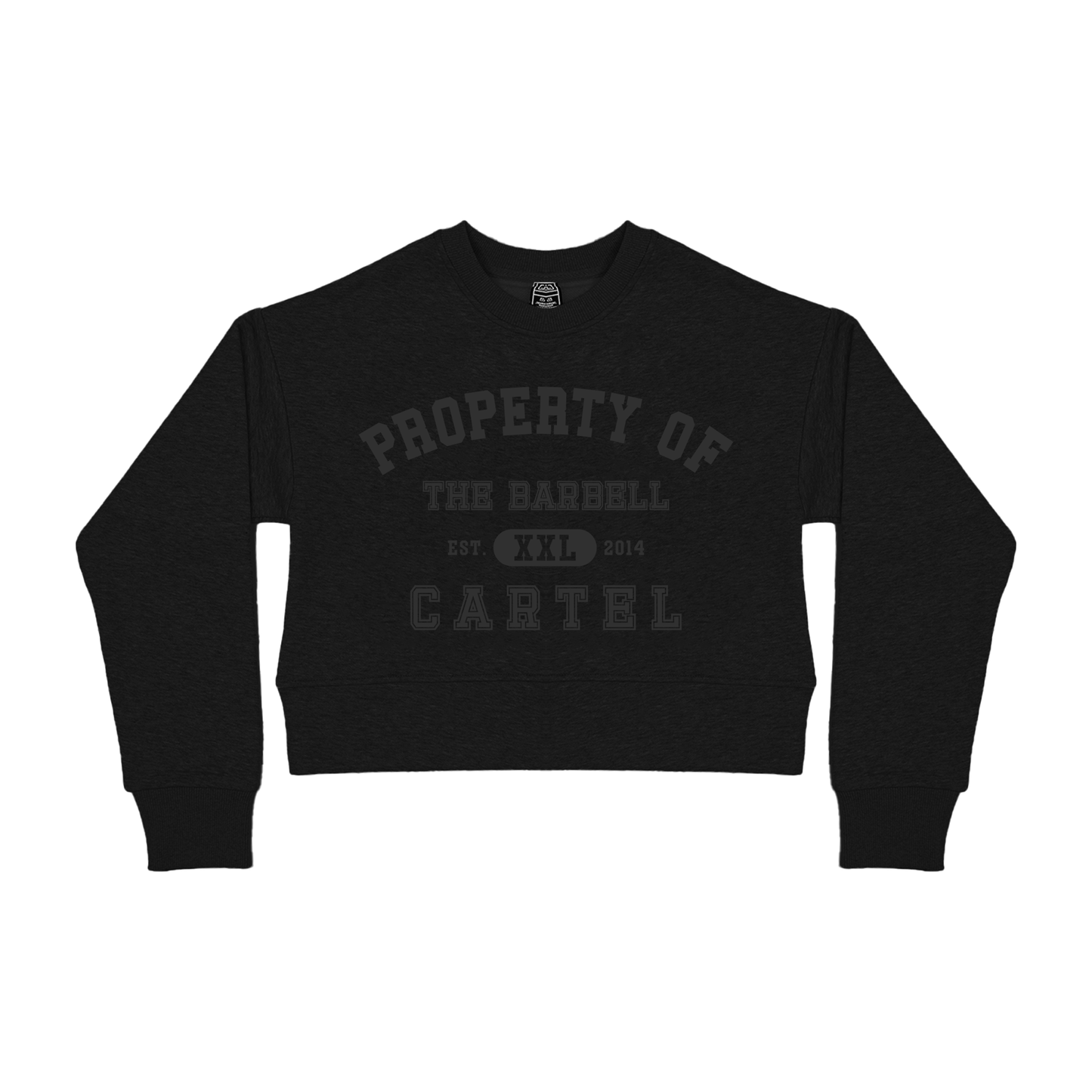 Women's Campus Crew Neck Crop - Black