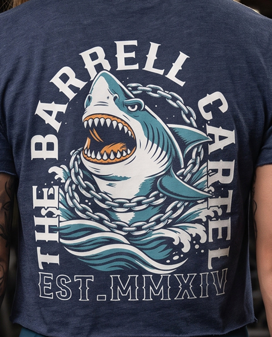 Killer Gainz 2.0 Hand Cut Crop - Heather Navy
