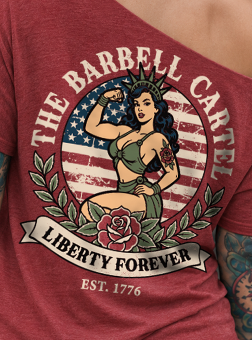 Lady Liberty Street Cut T-Shirt - Cardinal (Limited edition)