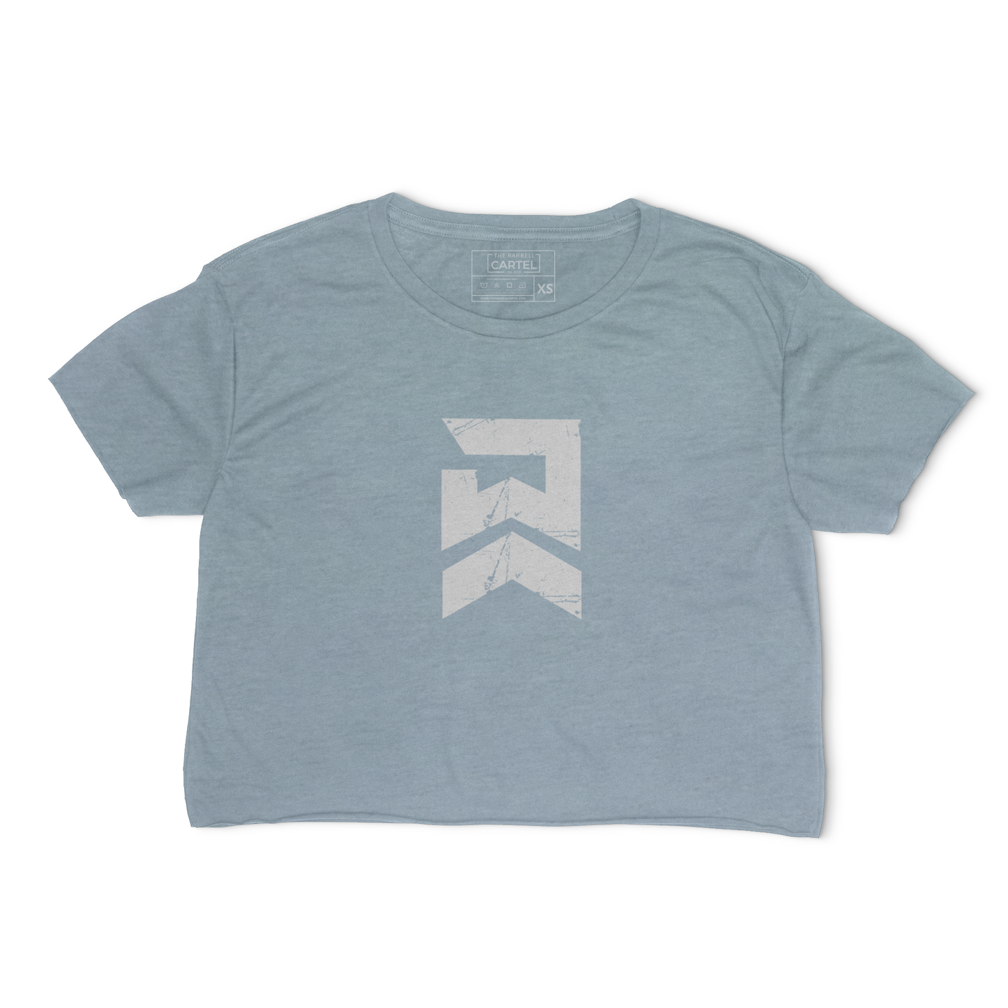 Badge of Honor Crop T-Shirt - Denim