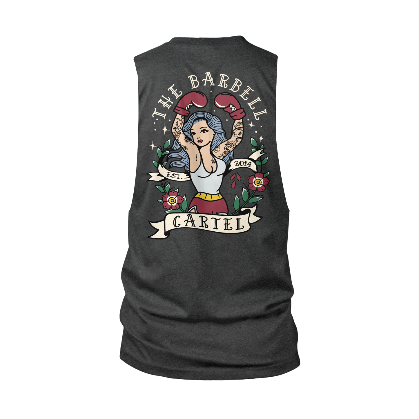 Million Dollar Baby Cut-Off Tank - Charcoal