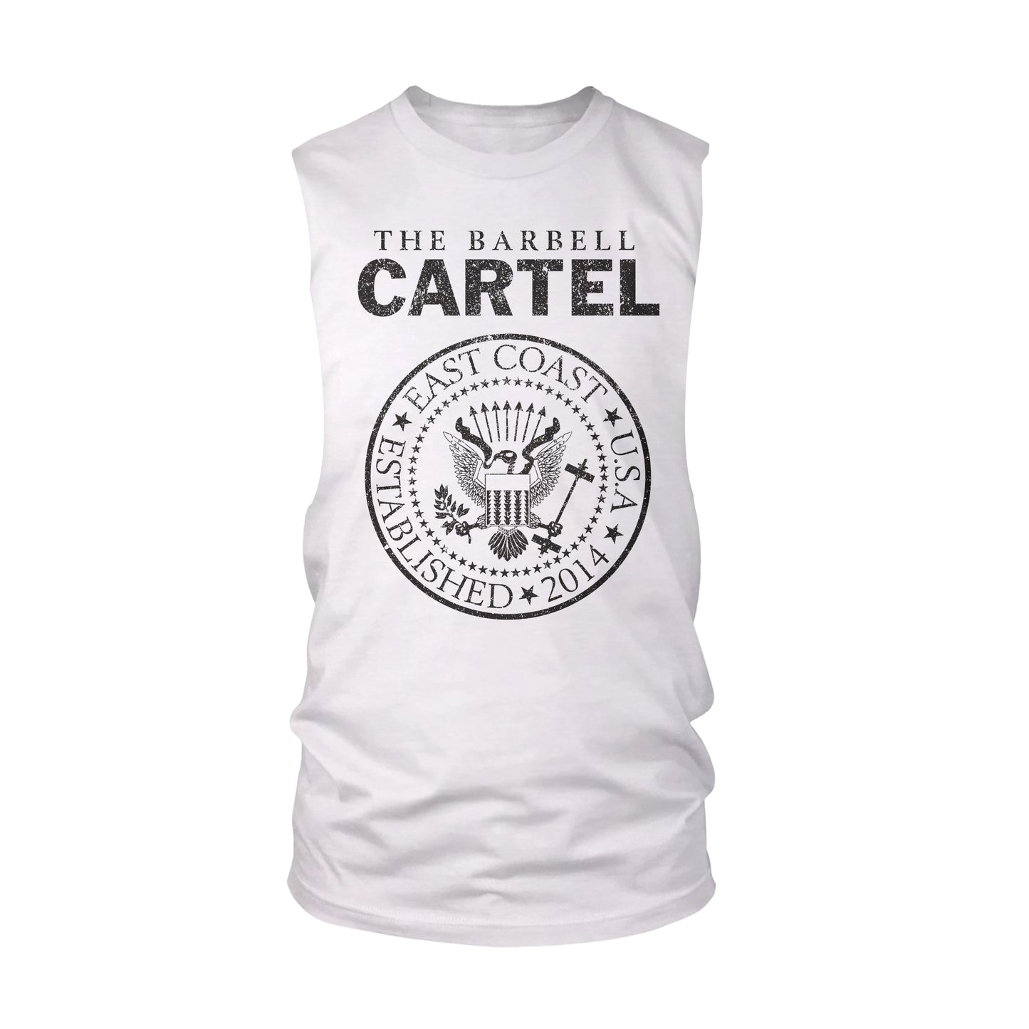 Punks Cut-Off Tank - White