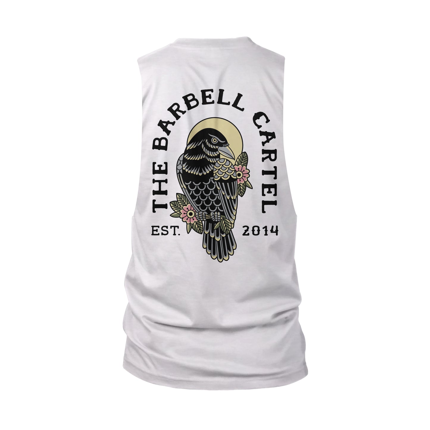 Raven Cut-Off Tank - White