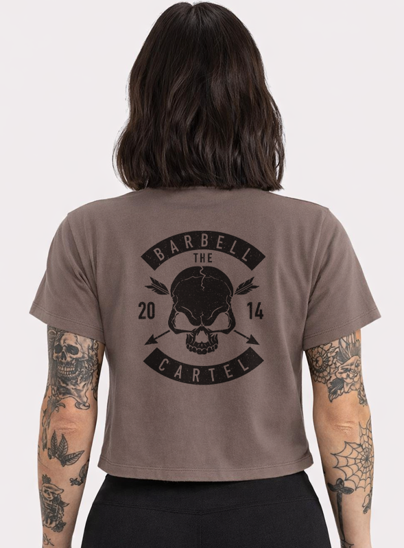 Skull & Arrow Heavyweight Boxy Tee - Shiitake