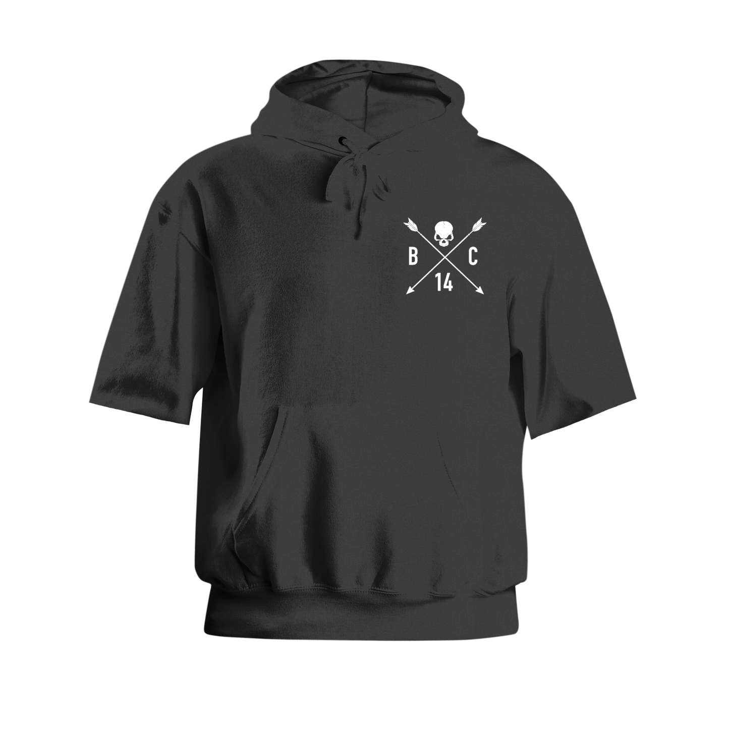 Skull & Arrow Pump Cut Hoodie - Black