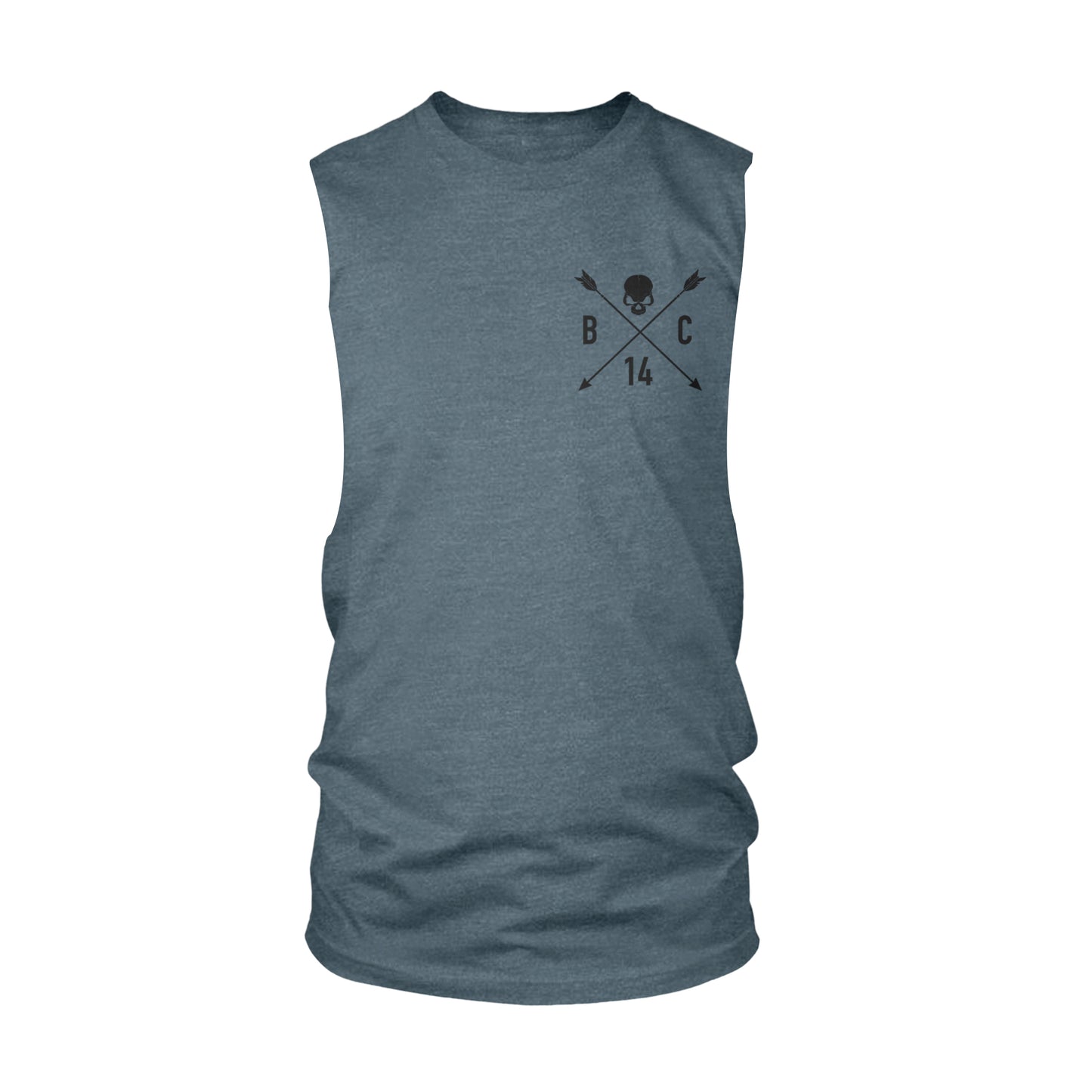 Skull & Arrow Cut-Off Tank - Slate