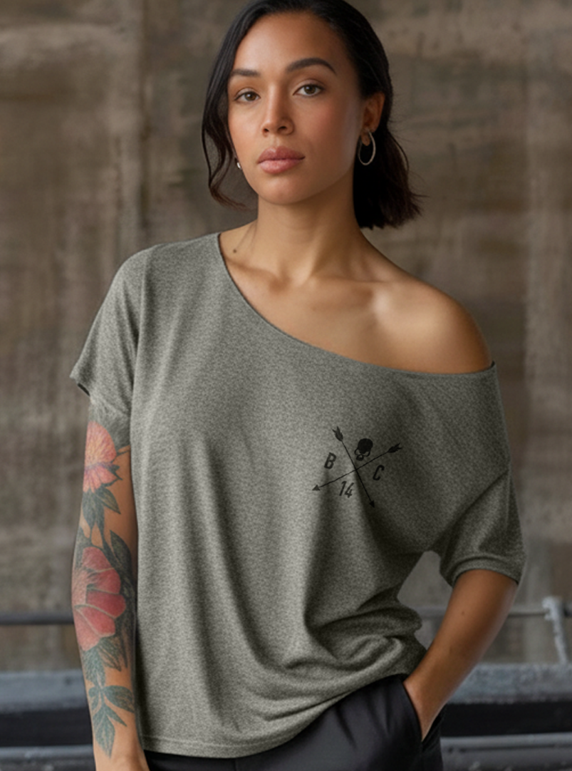 Skull & Arrow Street Cut T-Shirt - Stone Grey