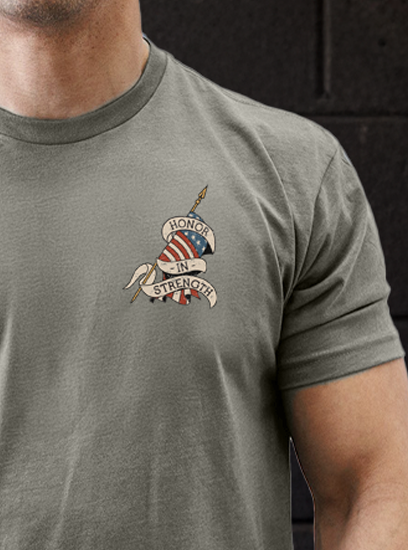 Honor in Strength T-Shirt - Stone