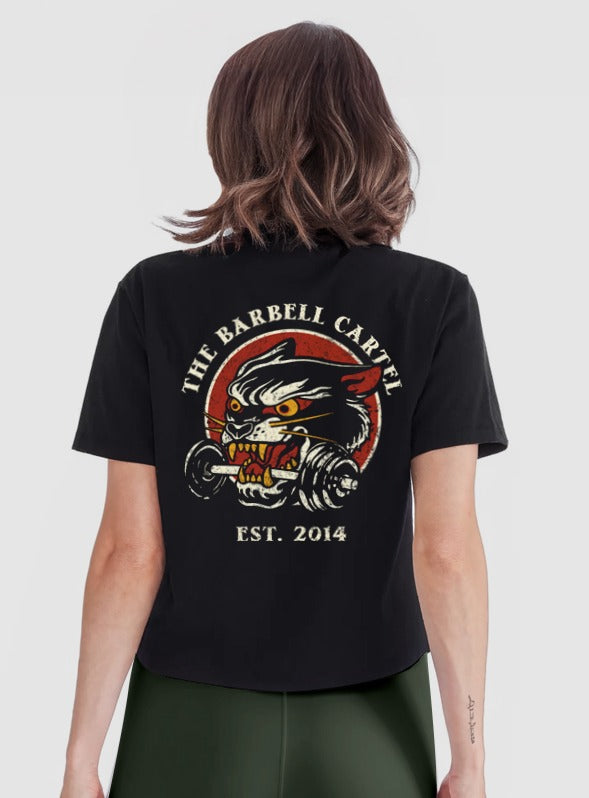 Wild Cat Heavyweight Boxy Tee - Black