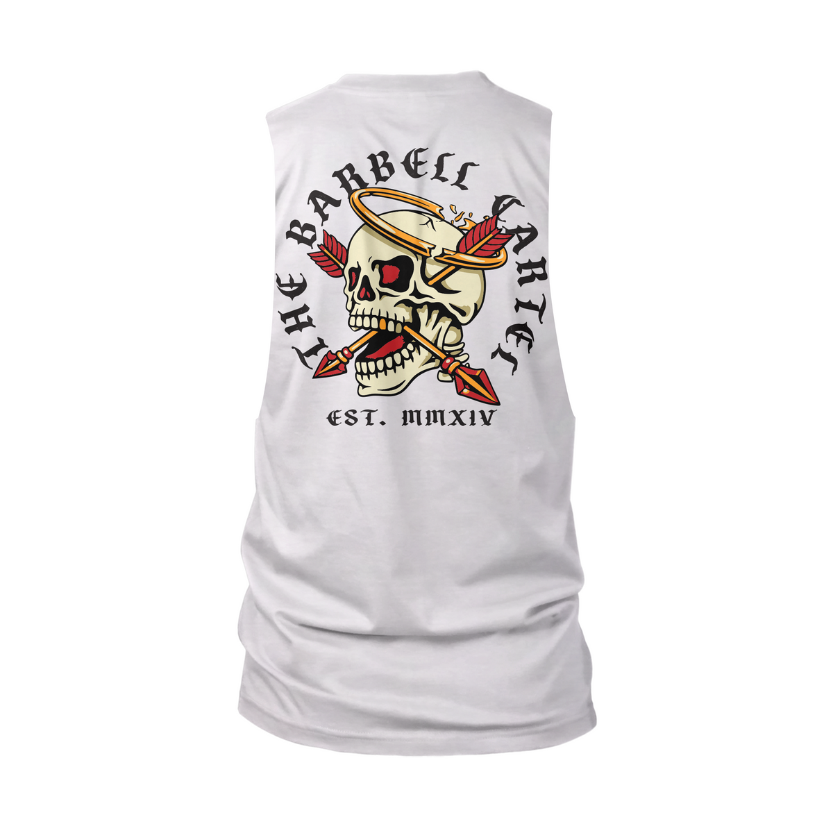 Halo Cut-Off Tank - White