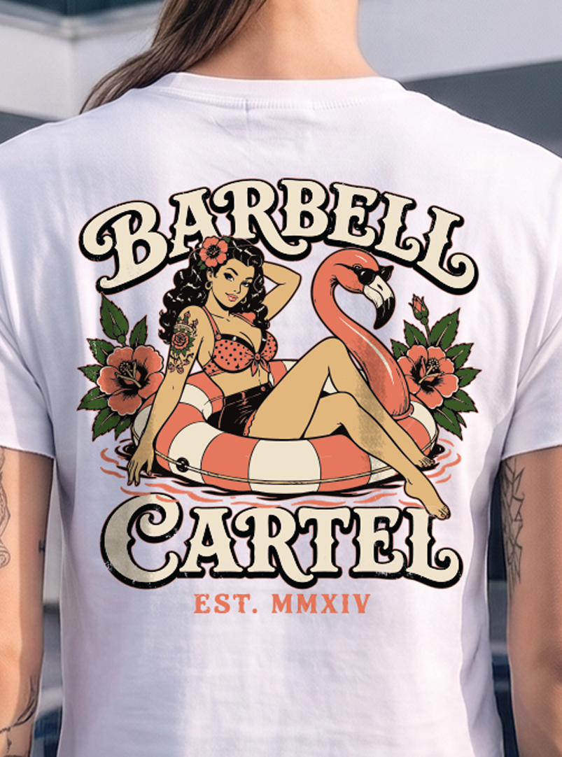 Poolside Paradise Hand Cut Crop - White