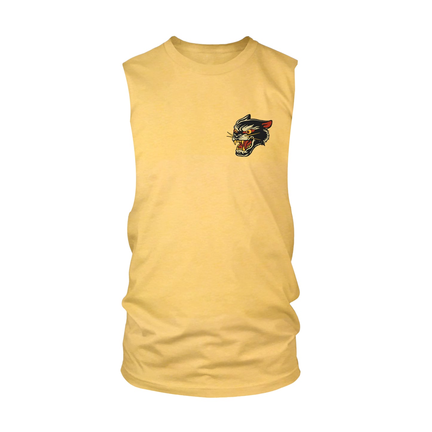 Wild Cat Cut-Off Tank - Banana
