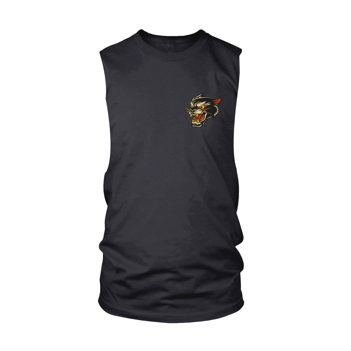 Wild Cat Cut-Off Tank- Black