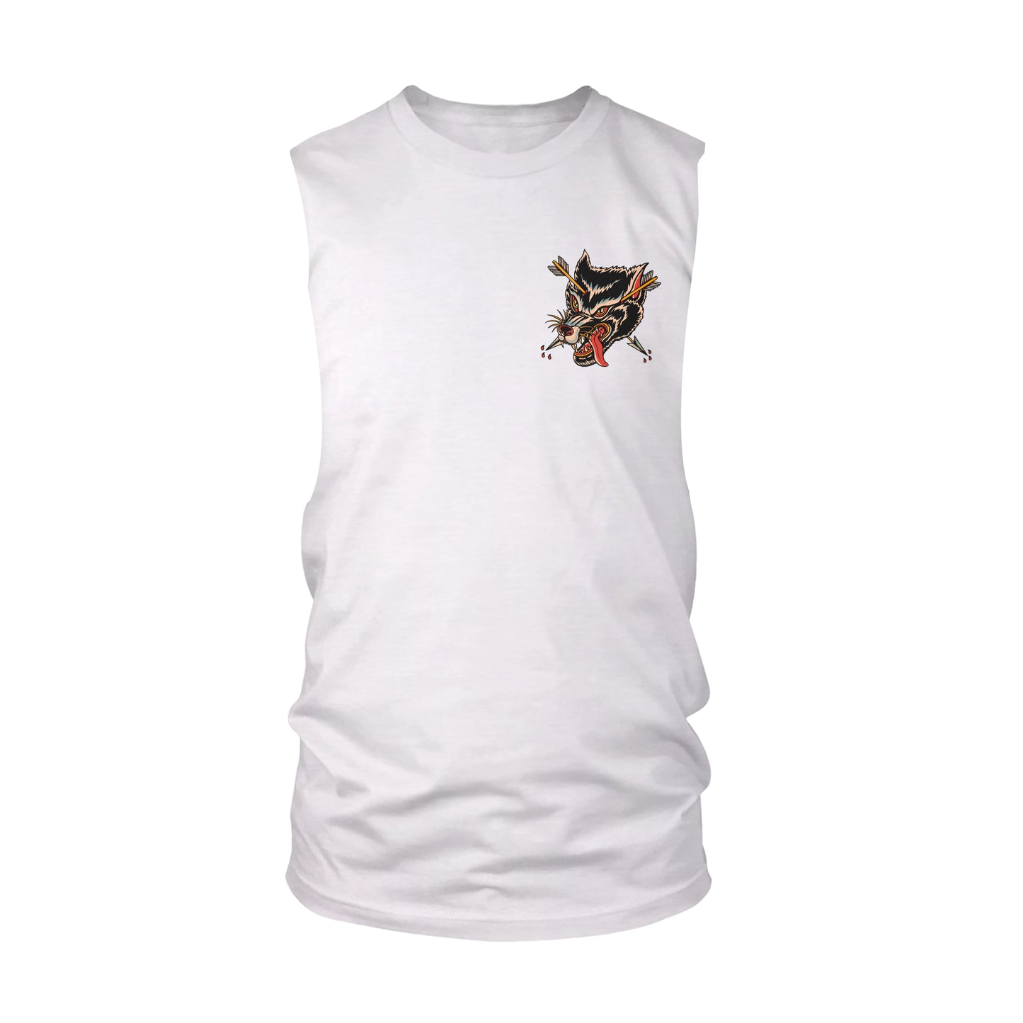 Wolves Cut-Off Tank - White