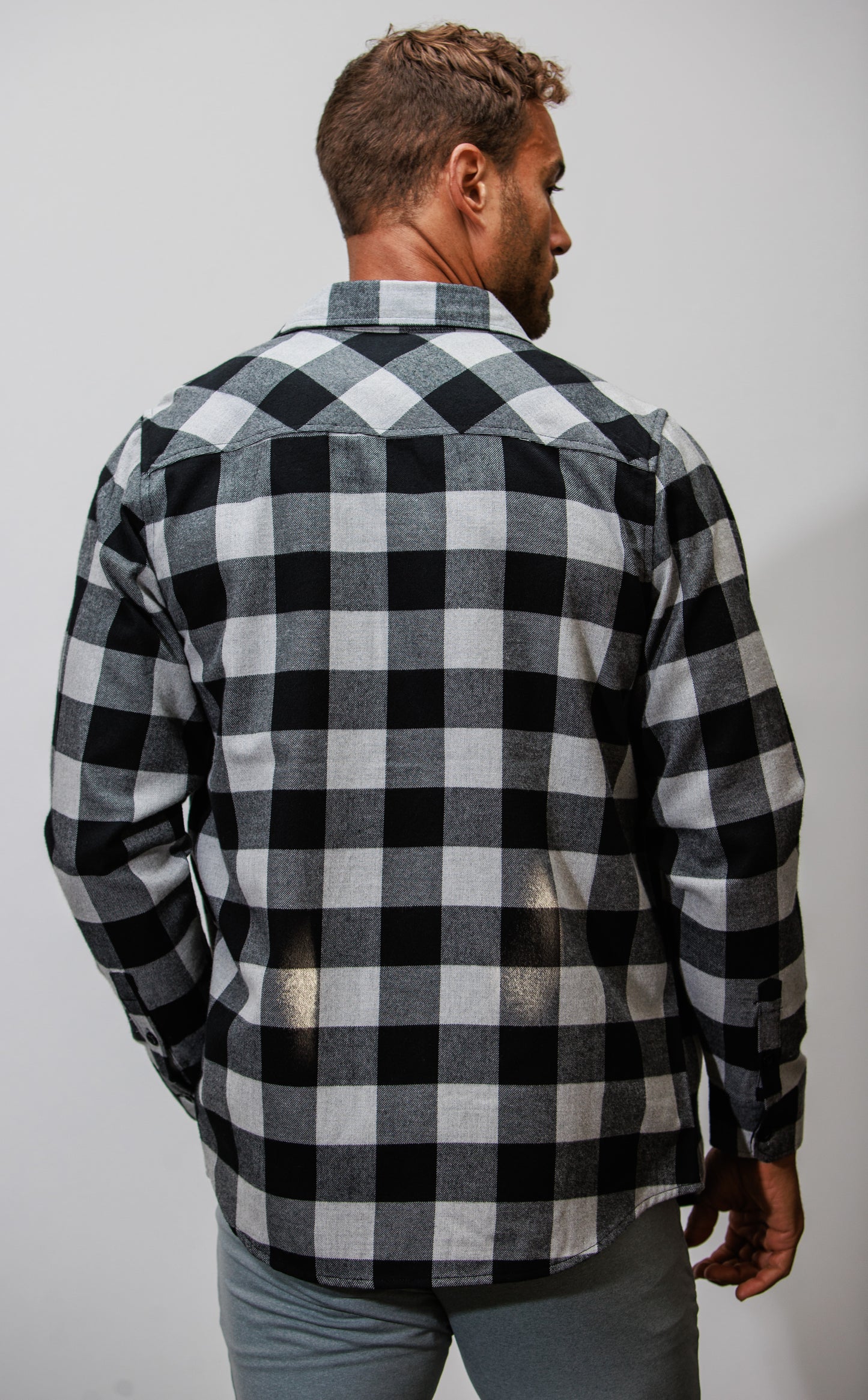 Men's Forester Flannel - Grey/Black Buffalo Plaid
