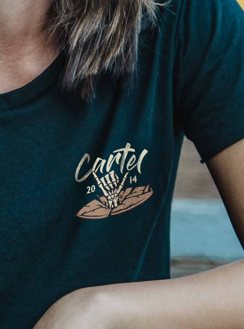 Hang Ten Crop T-Shirt - Black