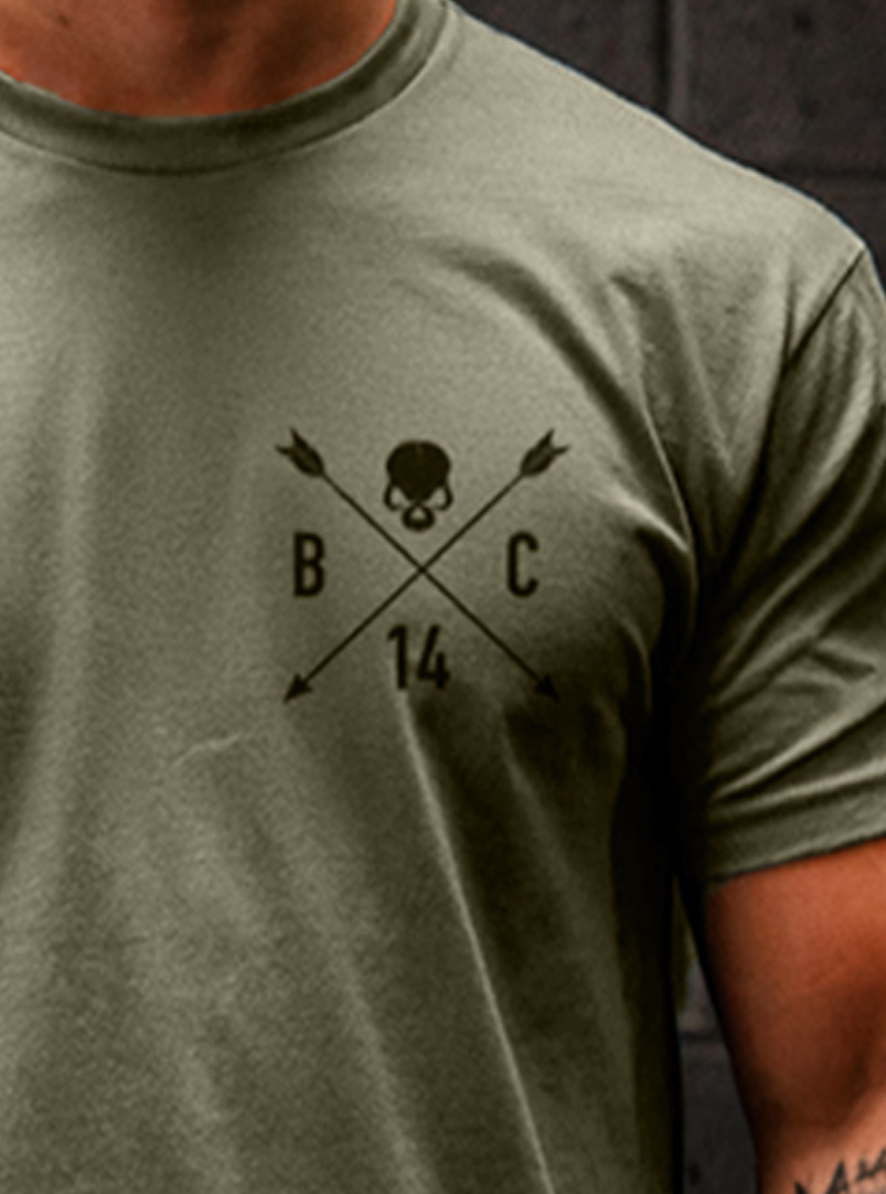 Skull & Arrow T-Shirt - Olive