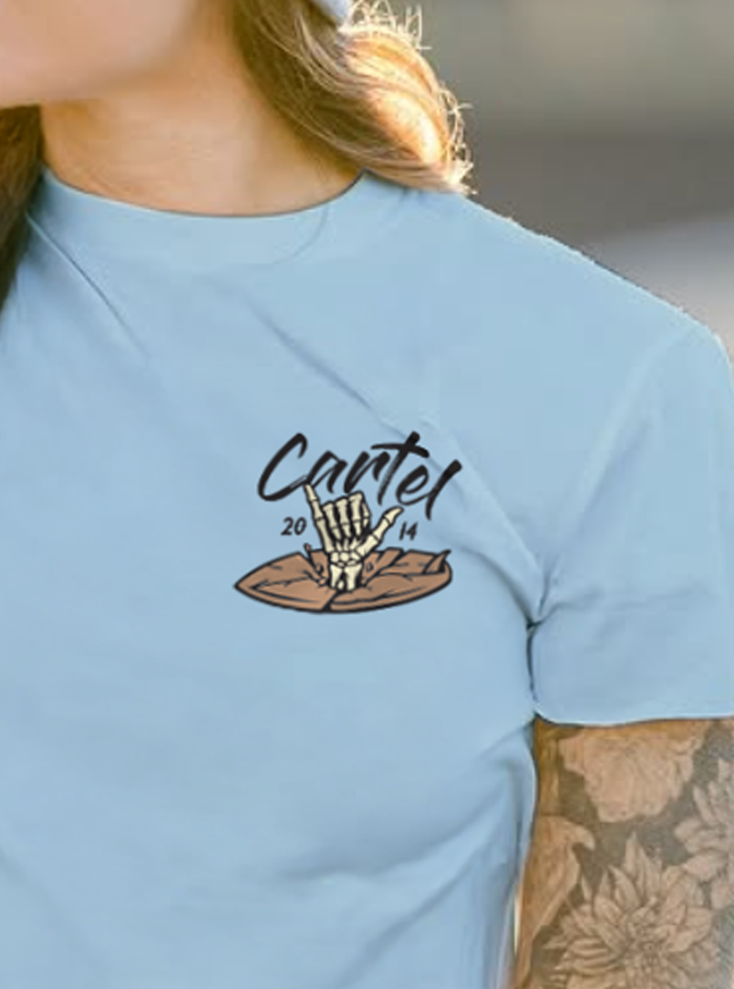 Hang Ten Crop T-Shirt - Ice Blue