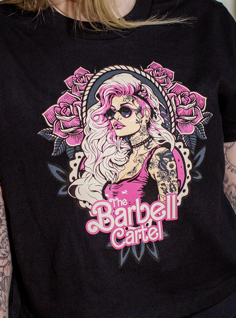 Bar-B Crop T-Shirt - Black