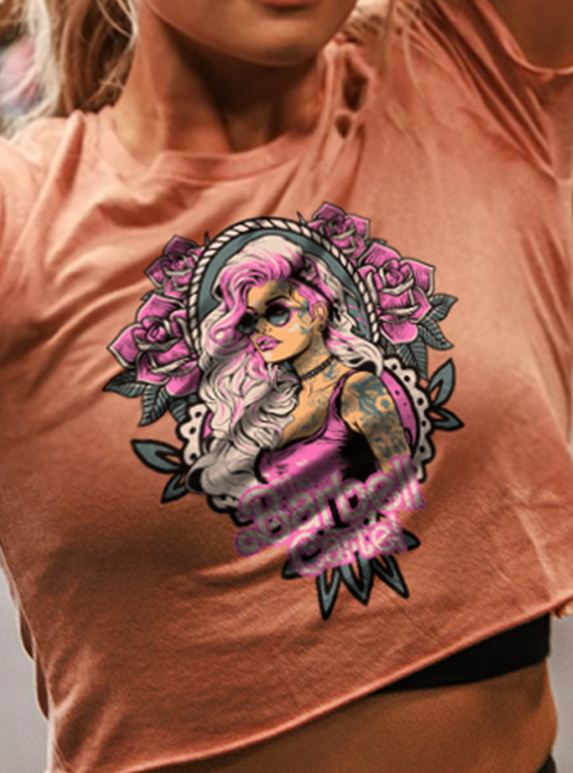 Bar-B Crop T-Shirt - Desert Pink