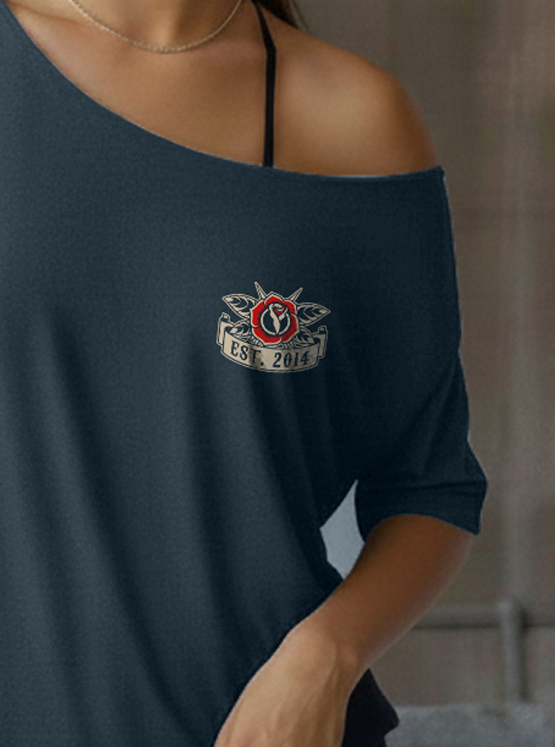 Old School Street Cut T-Shirt - Navy