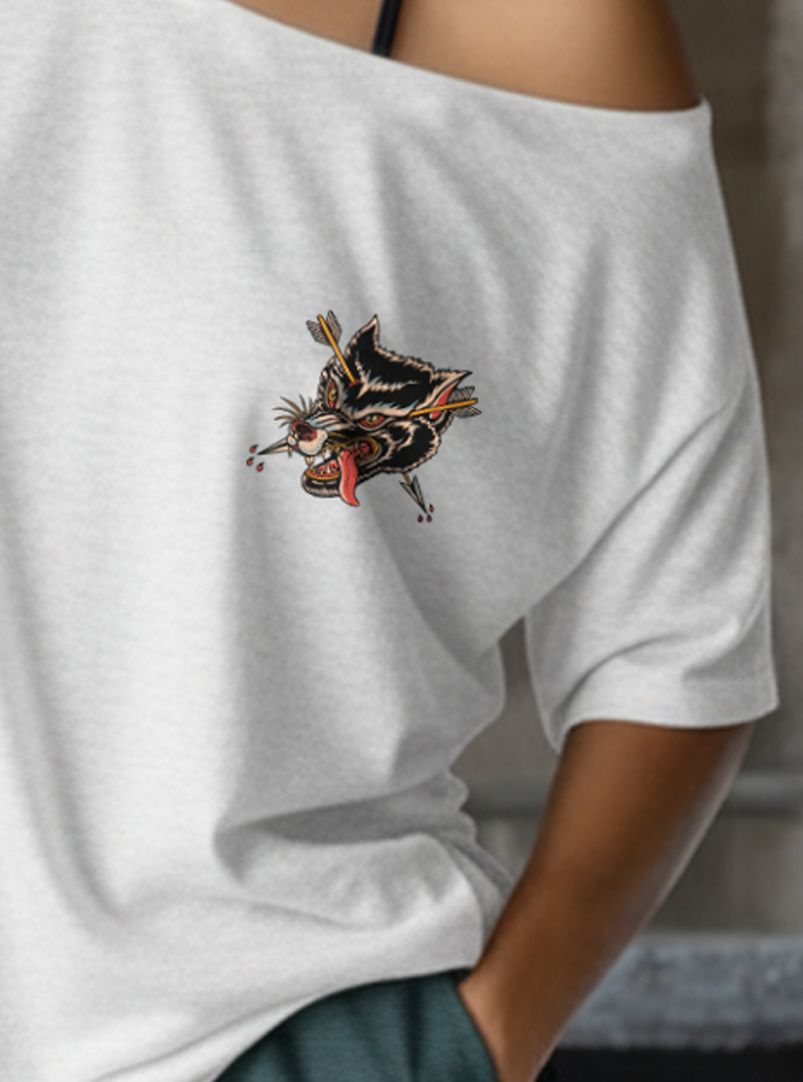 Wolves Street Cut T-Shirt - White