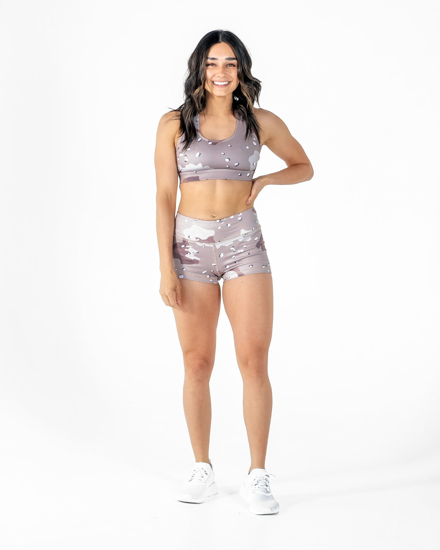 Genesis Sports Bra - Camo Choco Chip