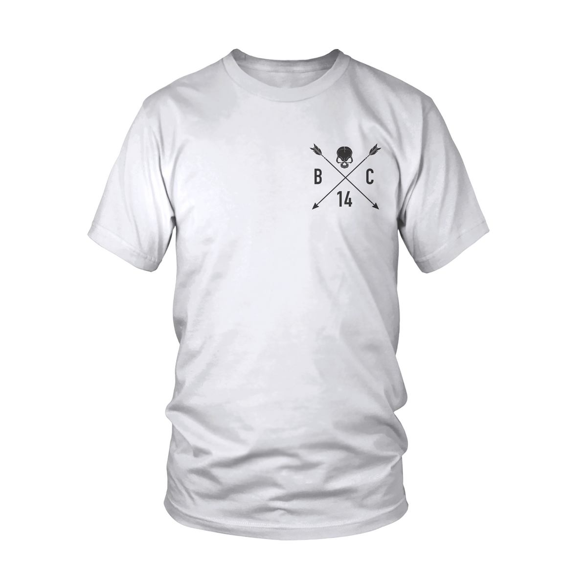 Skull Arrow T Shirt White