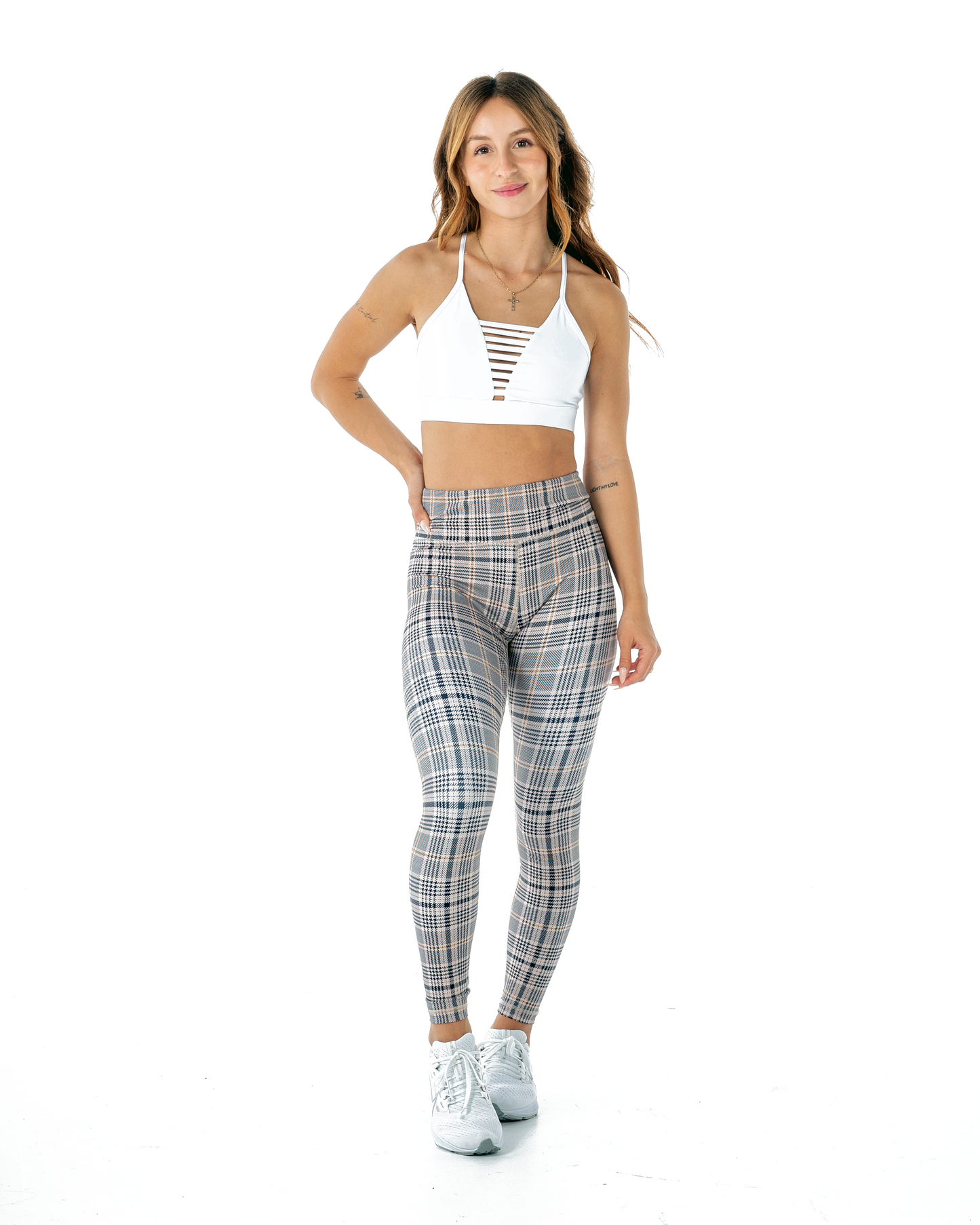 Sport Legging - Plaid Mocha