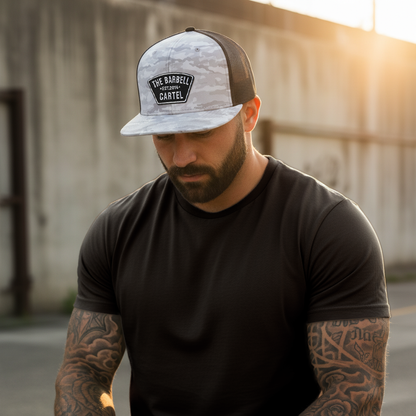 Classic Logo Snap Back / Flat Brim - White Camo