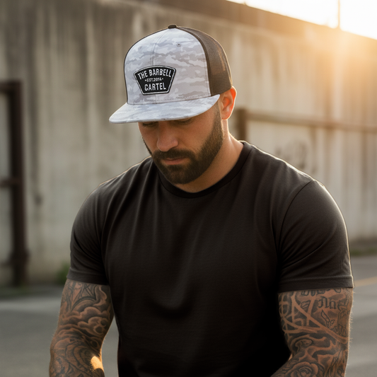 Classic Logo Snap Back / Flat Brim - White Camo