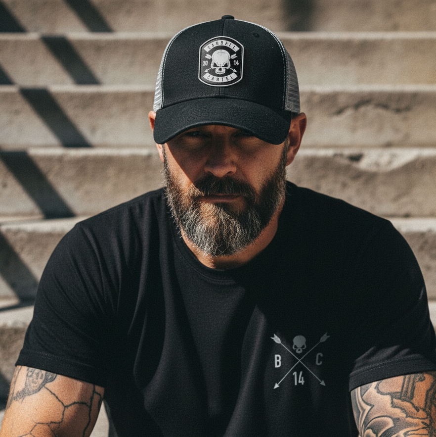 Skull & Arrow Patch Snap Back / Regular Brim - Black