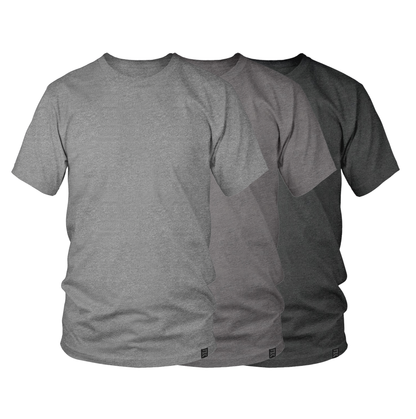 Foundation T-Shirt - 3 Pack (Shades of Gray)
