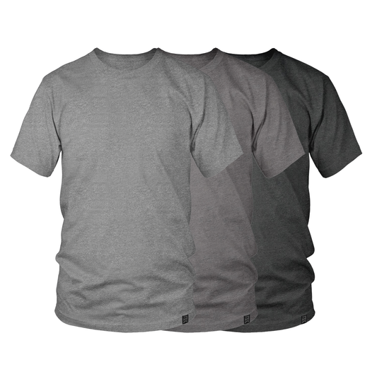 Foundation T-Shirt - 3 Pack (Shades of Gray)