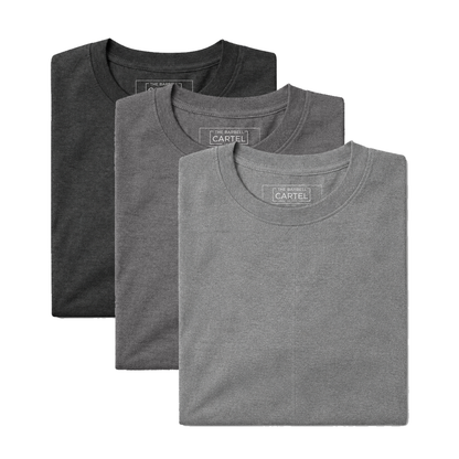 Foundation T-Shirt - 3 Pack (Shades of Gray)