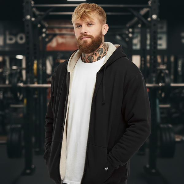 Blackout Heavyweight Zip-Up Hoodie – The Barbell Cartel