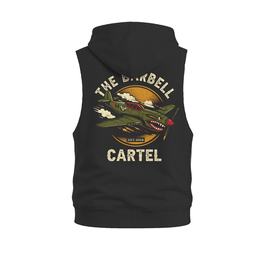 Aces 2.0 Raw Cut Sleeveless Hoodie - Black