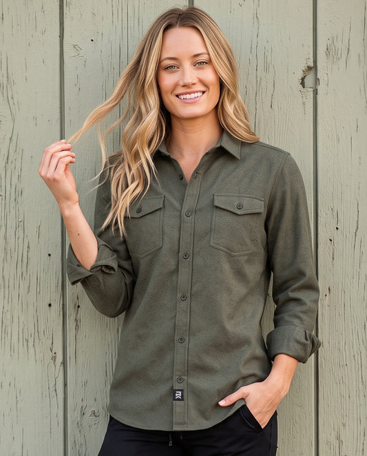 Women's Forester Flannel - Army Heather