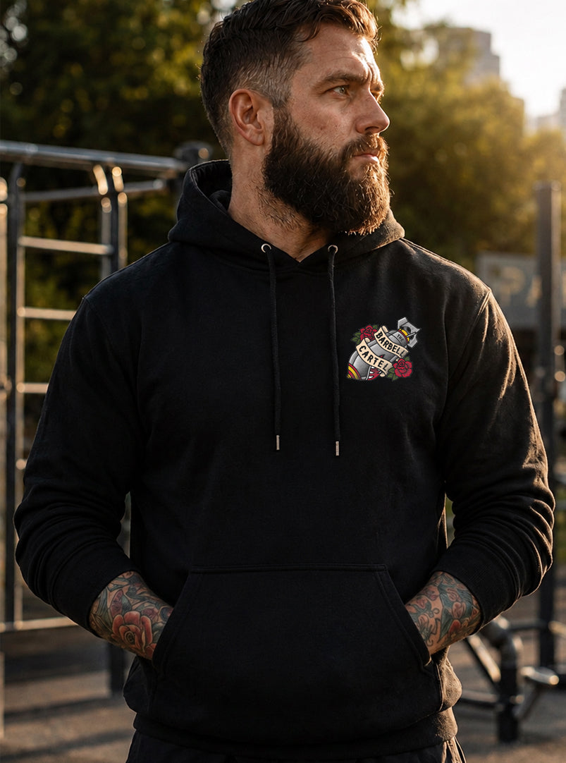 Bomber Girl Hoodie - Black - front view on model